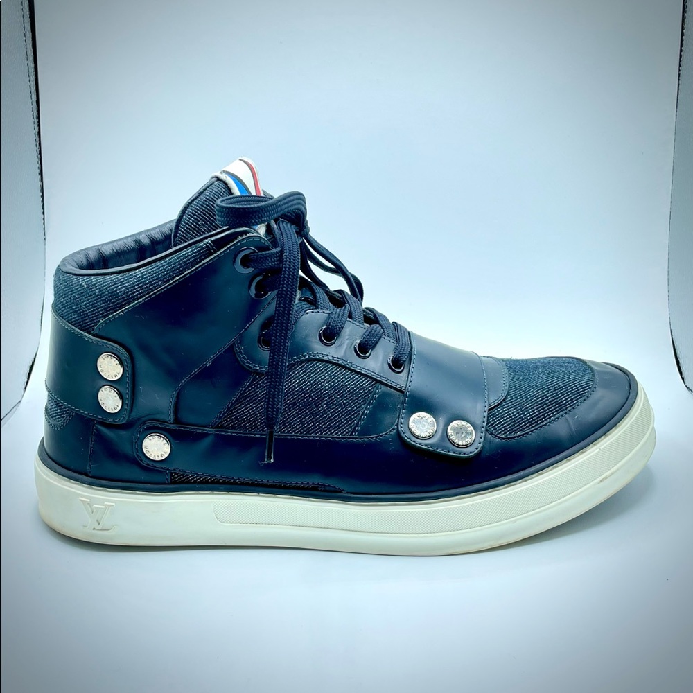 Louis Vuitton America’s Cup 2017 Regatta Men's Gaston Denim Hightop Shoe 8.5 US